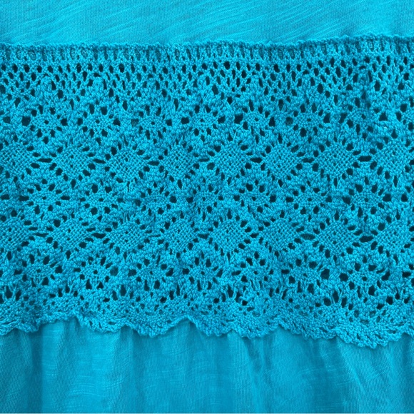 Lane Bryant Blue Knit Lace Maxi Skirt 14/16 - Picture 4 of 9